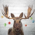 thumbnail image 3 of Moose Balles de Noël - Toile 36"x36 Pouces - Impression à la Demande, 3 of 5