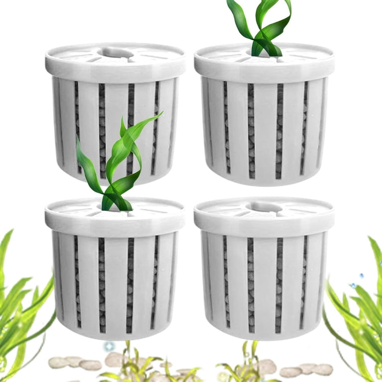 White Aquarium Plant Holder Fish Tank Decor Pothos Pot Aquatic Plant Stable  Base With Small Porous Design, Stable Corner Placement And Plastic Material  For Pond Window Shelf Decor - Walmart.com