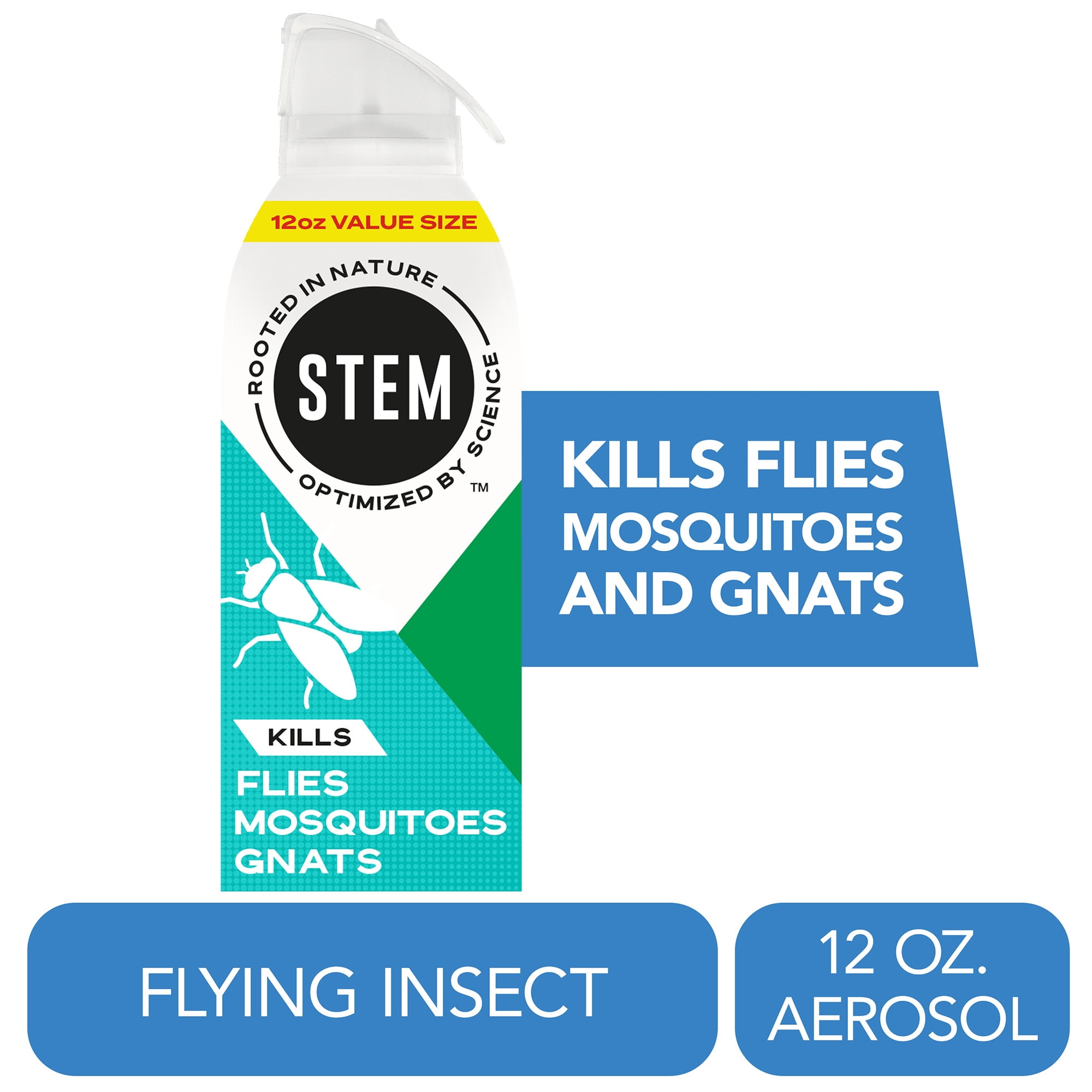 STEM Fly, Mosquito and Gnat Killer Bug Spray, Plant Based Indoor and Outdoor, 12 oz