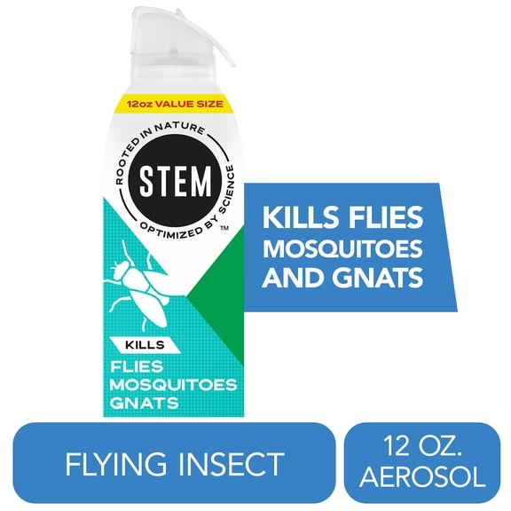STEM Kills Indoor & Outdoor Fly, Mosquito & Gnat Insect Killer Bug Spray Value Size, 12 oz