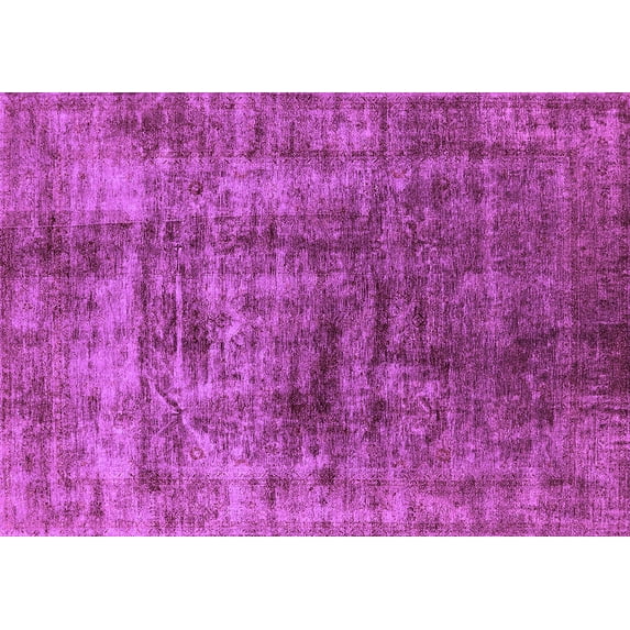 Ahgly Company Indoor Rectangle Solid Purple Modern Area Rugs, 2' x 5'
