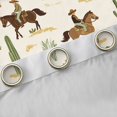 thumbnail image 4 of Manfei Cartoon Western Cowboy Black Out Curtains for Kids, Rustic Horse Animal Curtains Pack of 2 (42x63 Each), Cactus Plant Bedroom Curtains, Window Curtains Room Decor, 4 of 6
