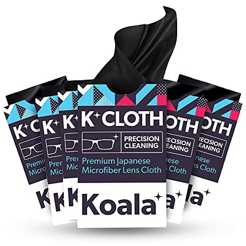 12 x 12 3 Pack noir lot de 6 Koala Kloth Chiffon de nettoyage en microfibre pour lunettes 15,2 x 17,8 cm 
