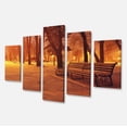 thumbnail image 2 of Bancs Enneigés en Soirée - Impression sur Toile Paysage, 2 of 3