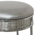 thumbnail image 2 of Hillsdale Furniture Glam Backless Diamond Band Vanity Stool, Chrome, 2 of 9