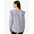 thumbnail image 3 of Free Assembly Women's Button Shoulder Blouse with Long Sleeves, 3 of 6