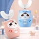 thumbnail image 4 of Cepillo de dientes eléctrico automático para niños de 360° con forma de U y patrón de dibujos animados, recargable, sónico, con luz azul, IPX7, 4 of 5