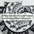thumbnail image 6 of PiccoCasa 5pcs Polyester Duvet Cover Set Bohemian Bedding Set, White and Black King, 6 of 7
