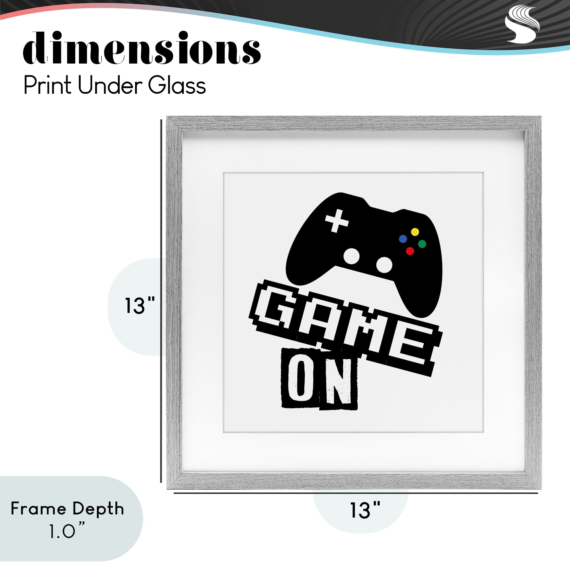 Stupell Industries Playful Game On Gray Framed Print Under Glass, design by Marcus Prime
