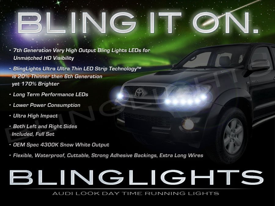 Toyota Hilux LED DRL Light Strips for 