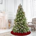 thumbnail image 6 of EWASWON Christmas Red & White Knitted Christmas Tree Skirt - Large Size for Standard Trees, with Ties, Rustic Holiday Decorations, 6 of 9
