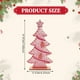 thumbnail image 4 of Decoración de mesa de árbol de Navidad, decoración navideña, artesanía, madera rústica. Rosa, 4 of 4