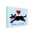 thumbnail image 2 of Hillary Vermont Pet Designs for Humans 'Dog Is Love Black Dog On Sky' Canvas Art, 2 of 3