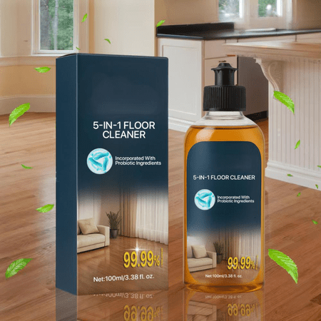 5-in-1 Floor Cleaner | Tile, Stone, Laminate, Vinyl & Natural Wood Floor Cleaner for Mopping, Household Supplies, Baby & Pet Saf, 100ml