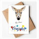 thumbnail image 1 of Lond frente castaña corzos salvajes animales Sobre de la Carta de felicitación de la tarjeta de matrimonio, 1 of 4