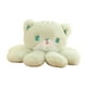 thumbnail image 3 of Cabeza de gato de peluche creativa, juguete decorativo de peluche, almohada suave hecha a mano Verde, 3 of 9