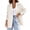 Beige, variant on Long Sleeve Women Solid Color Turn-down Collar Button Down Casual Blazer Coat