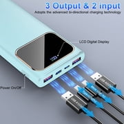 Portable Charger, 20000mah Power Bank, 22.5W Fast Charging Battery Pack with Usb-c/Usb-a Output, Digital Display Portable Phone Charger for iPhone 17/16/15/14/13 Pro Samsung Google LG iPad AirPods