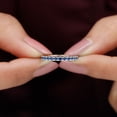 thumbnail image 6 of Rosec Jewels 0.50 CT Created Blue Sapphire Full Eternity Band Ring for Women, 18K Rose Gold, US 5.50, 6 of 8