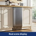 thumbnail image 4 of Coolake 15 inch 100lbs/Day Built-in Ice Maker, Stainless Steel Undercounter Ice Machine, Self-Cleaning, 30lbs Storage, 115v, 4 of 6