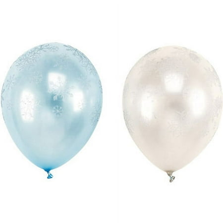 Light Blue Glitter Snowflake Balloons