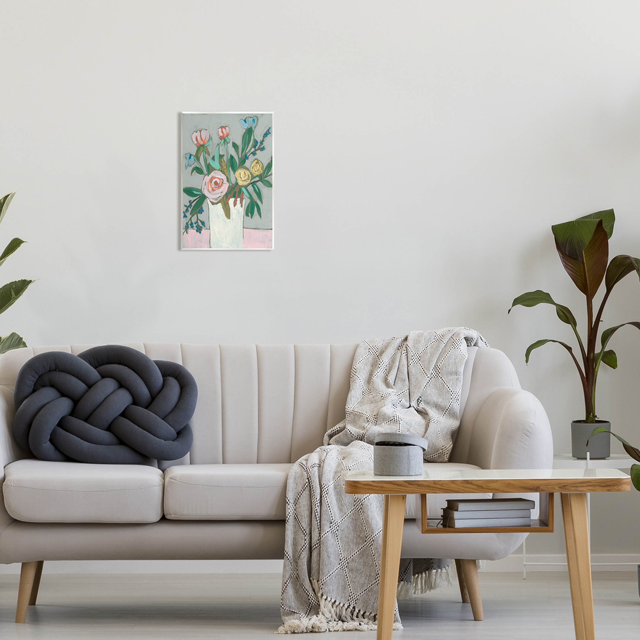 Modern Rose Blossoms Bouquet Botanical & Floral Painting Unframed Art Print Wall Art