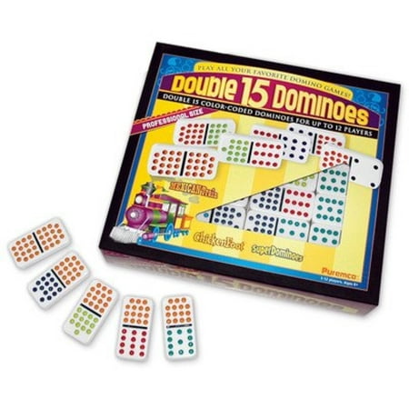 - Professional Colored Dots Double 15 Domino Game