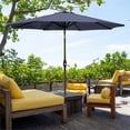 thumbnail image 2 of Riverton 9ft Polyester Patio Market Umbrella with Push Button Tilt, 2 of 6