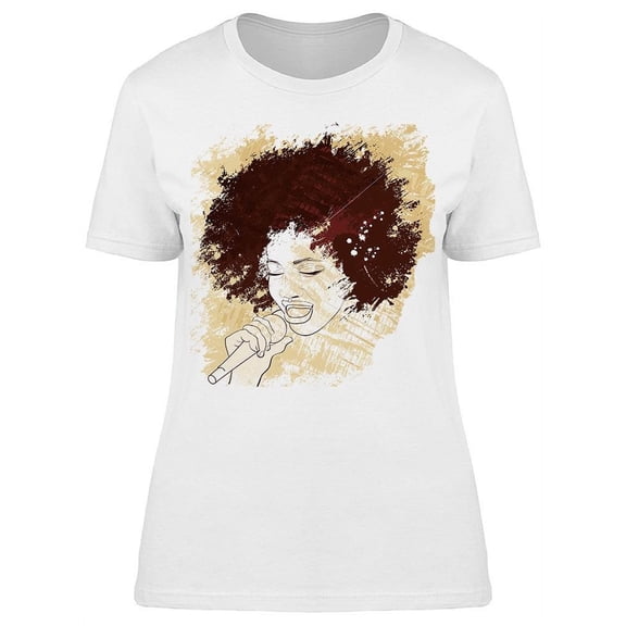American Singer T-Shirt Women -Image by Shutterstock Women T-Shirt, Female Small