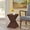 Dark Brown + Magnesium Oxide, variant on YINGYUE Modern Hourglass Side Table, Stylish Twisted End Table, Magnesium Oxide, Black