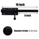 thumbnail image 4 of Pestillo de Compuerta Perno Deslizante Alta Resistencia con Candado, Horizontal Hardware Piso y Cerradura (Negro, 10 Pulgadas), 4 of 5