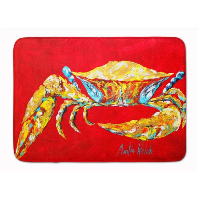 Carolines Treasures MW1116RUG Crabe Bleu sur Rouge Sr. Tapis de Mousse à Mémoire Lavable en Machine