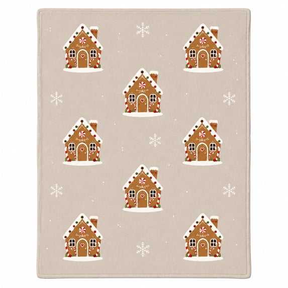 Ltvvegg Christmas Throw Blanket for Couch, Gingerbread House Christmas Blanket, Soft Cozy Winter Blanket Xmas Decor for Women Men(39x28in)