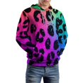 thumbnail image 5 of Colorful Neon Animal Print Pattern Men's Women Vintage 3D Hooded Sweatshirt - All-Season Loose Fit Streetwear, 5 of 6