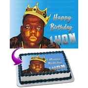 The Notorious B.I.G. - Edible Cake Topper - 11.7 x 17.5 Inches 1/2 Sheet rectangular