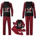 thumbnail image 5 of Uaswgudfs Women's Christmas Pajama Set, Happy Holidays Fam Plaid Long Sleeve Top & Pants, Family Matching Loungewear Sleepwear for Mom - Walmart Popular Festive Pajamas, 5 of 5