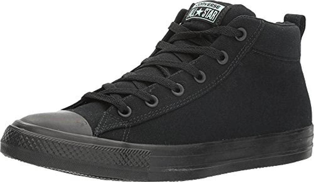 Converse Unisex Chuck Taylor All Star Steet Mid Shoes Black/Green Glow ...