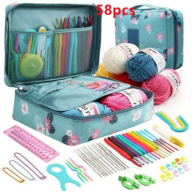 Kits de Rangement Multicolores pour Débutants Kits d'Outils de Tricot Bricolage Kits Portables Crochet à la Main Débutant
