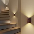 thumbnail image 2 of Yeacher Dual-Head Infrared Motion Sensor Wall Light Chabili Wood Finish Rechargeable Battery 2-Pack, 2 of 6
