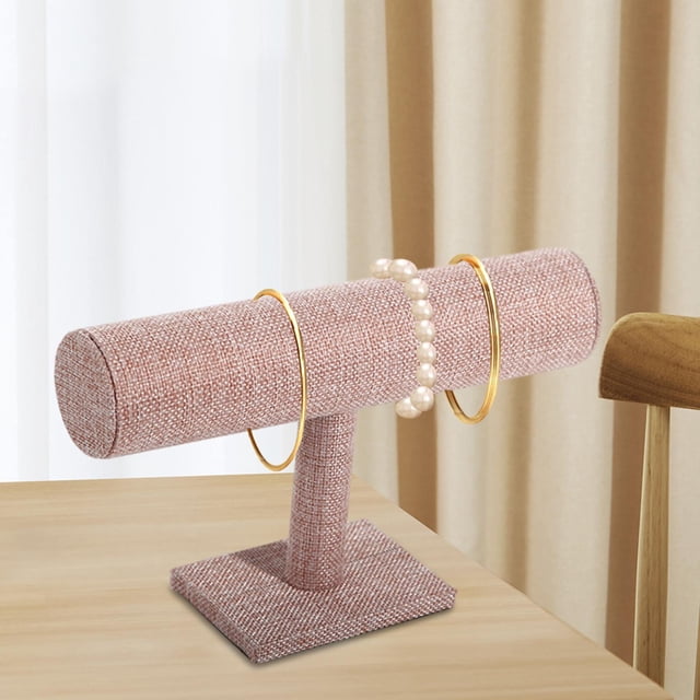 Organizador de pulseras, soporte de exhibición de joyería para venta, barra en T, organizador de brazaletes, soporte de exhibición de pulseras para , marrón Yinane Soporte para pulsera