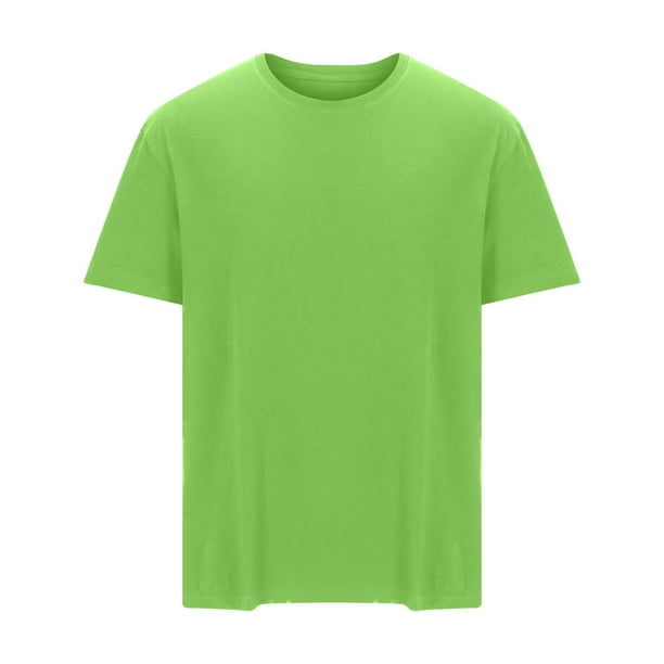 pstuiky Mangas cortas para hombre, Camiseta informal de verano holgada de manga corta con cuello redondo para hombre camisas casuales para hombre xxl