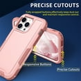 thumbnail image 4 of JTCASES for iPhone 15 Pro Case with Wireless Charging, Hybird Shockproof Bumper Anti-fall Rugged Non-slipping Protective Shell for iPhone 15 Pro (6.1" 2023), Rosegold, 4 of 8