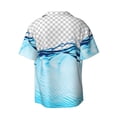 thumbnail image 2 of Fotbe Crystal Clear Water Splash print Short Sleeve Button Down Shirts for Men Casual Summer Beach Wrinkle Free Shirt-X-Large, 2 of 7
