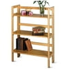 3-tier Folding Shelf, Wide Natural