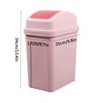 thumbnail image 4 of AuroraX Kitchen Trash Can with Swing Lid 7L Stylish Pink Garbage Can Modern Plastic Garbage Bin for Bathroom Bedroom Office, 4 of 5