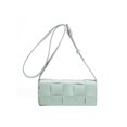 thumbnail image 3 of Bolso bandolera tejido de cuero acolchado Bolso bandolera cuadrado pequeño de color sólido para mujer JShteea Para Estrenar, 3 of 8
