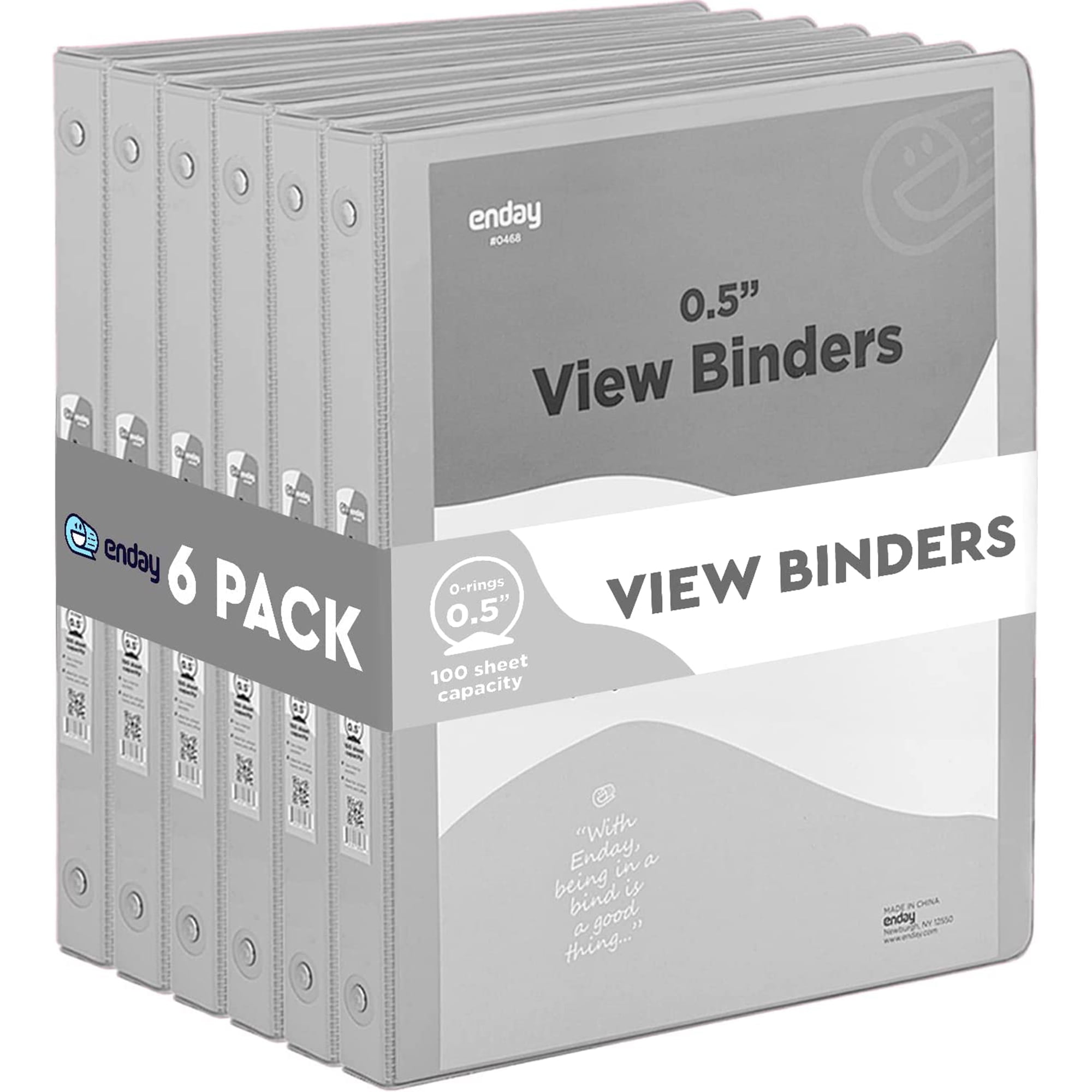 Enday 1/2 Inch Binder 3 Ring Binders with Pockets for Home, Office