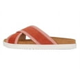thumbnail image 4 of HAFLINGER Women Leather Sandals Summer Slides 'Palma', rust, 4 of 9