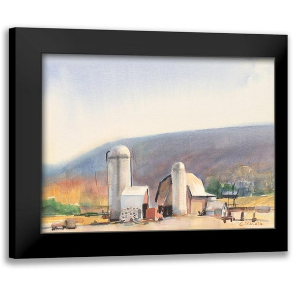 Calcasola, Stephen 14x12 Black Modern Framed Museum Art Print Titled - Farm in Ithaca NY