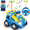 Light Blue Remote Control Car, variant on HYPERLIVING Remote Control Cars for 1, 2, 3-Year-Olds – Cartoon RC Police and Race Car with Realistic Sirens, Honking Sounds, and Flashing Headlights, RC Car Toy for Boys and Girls, Light Blue